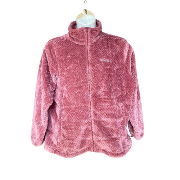 Plus Size 2X Columbia Bugaboo Fleece Interchange Full Zip Jacket Mauve Rose Pink - Picture 2 of 7